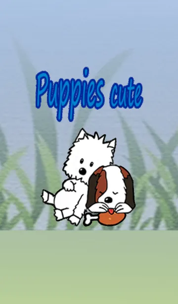 [LINE着せ替え] Puppies cuteの画像1