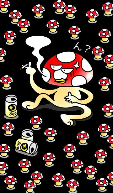 [LINE着せ替え] ん？ (Black Ver.)の画像1