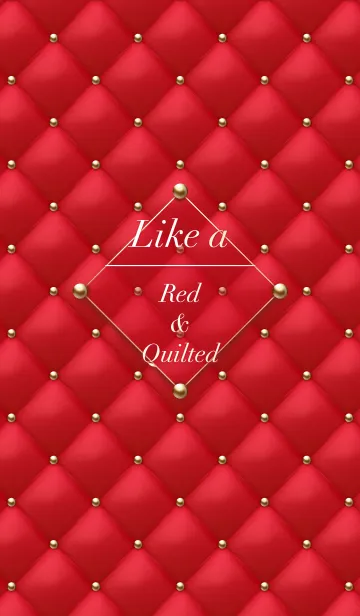 [LINE着せ替え] Like a - Red ＆ Quilted #Strawberryの画像1
