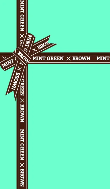 [LINE着せ替え] MINT GREEN ✕ BROWNの画像1