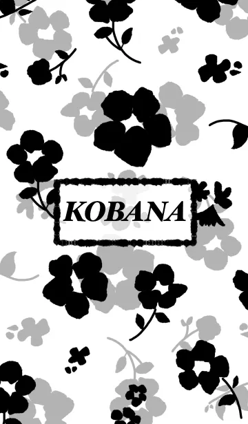 [LINE着せ替え] 小花(black)の画像1