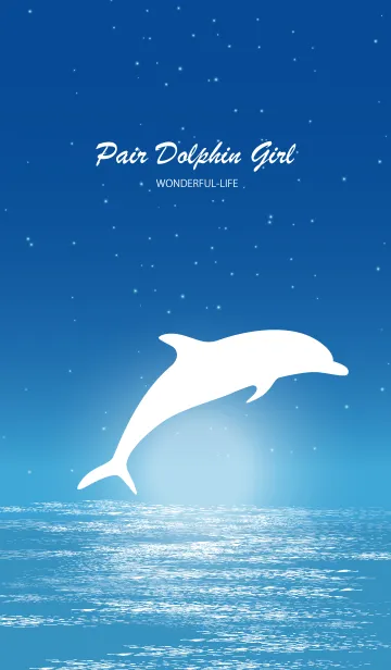 Pair Dolphin Girl Theme.のLINE着せ替え