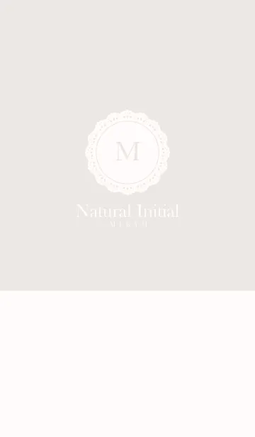 [LINE着せ替え] Natural Initial Mの画像1