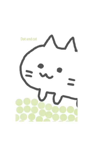 [LINE着せ替え] 水玉と猫の画像1