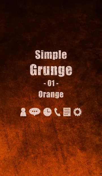[LINE着せ替え] シンプル グランジ 01 オレンジの画像1