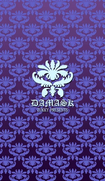 [LINE着せ替え] DAMASK blue and purpleの画像1