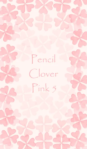 [LINE着せ替え] Pencil Clover Pink 5の画像1