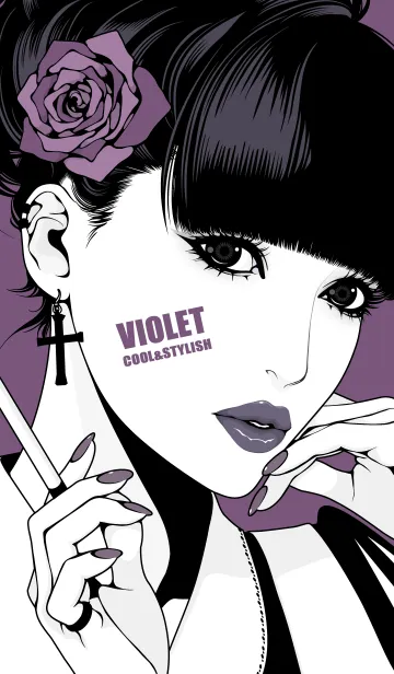 [LINE着せ替え] VIOLET COOL＆STYLISHの画像1