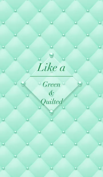 [LINE着せ替え] Like a - Green ＆ Quilted #Leafの画像1