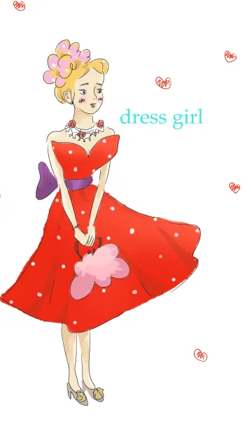 [LINE着せ替え] dress girl ～ ドレスで待ち合せの画像1