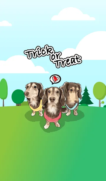 [LINE着せ替え] Dachshund century-egg take a strollの画像1