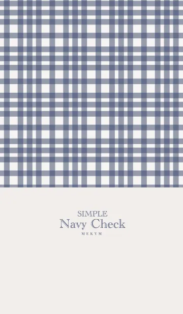 [LINE着せ替え] SIMPLE Navy Checkの画像1