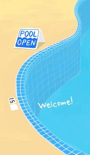 [LINE着せ替え] pool open！の画像1