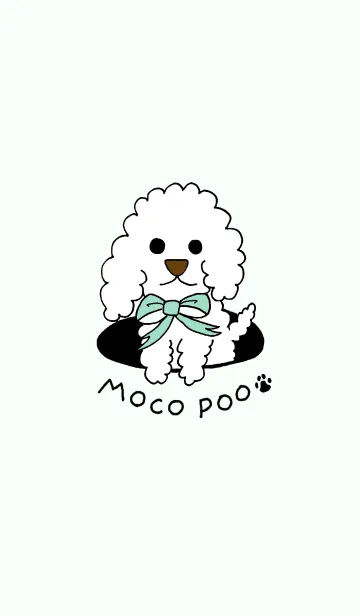 [LINE着せ替え] MOCO POO (green)の画像1