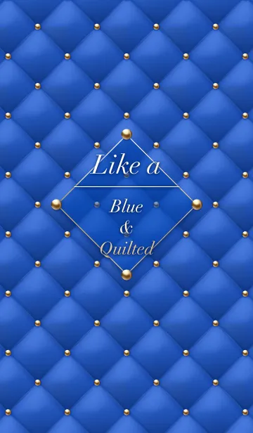 [LINE着せ替え] Like a - Blue ＆ Quilted #Marineの画像1