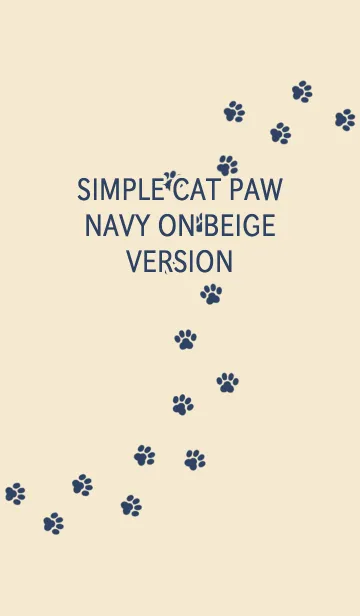 [LINE着せ替え] キャットポウ ネイビーオンベージュの画像1