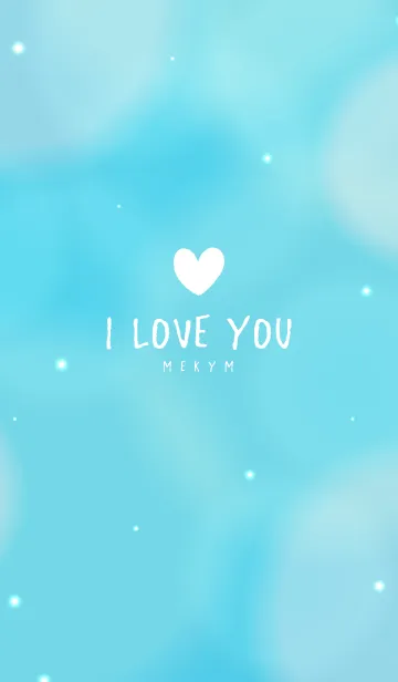 [LINE着せ替え] I LOVE YOU - fluffy Blue-の画像1