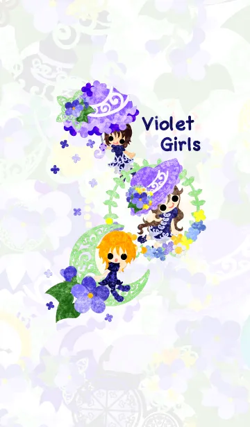 [LINE着せ替え] Violet Girlsの画像1