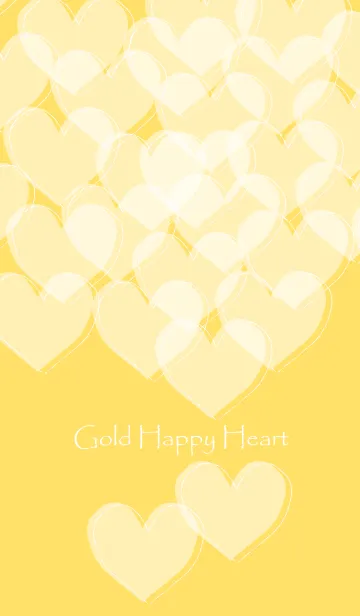 [LINE着せ替え] Gold Happy Heartの画像1