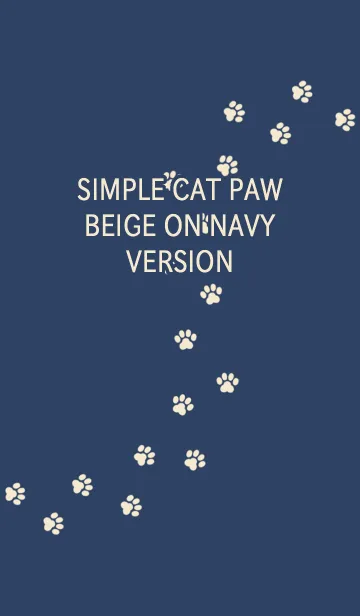 [LINE着せ替え] キャットポウ ベージュオンネイビーの画像1