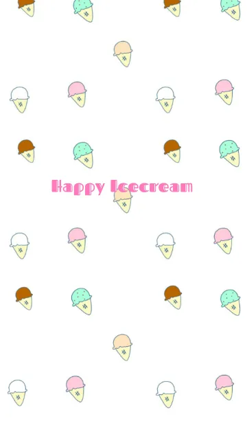 [LINE着せ替え] Happy Icecreamの画像1