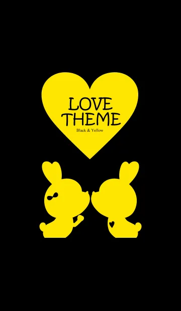 [LINE着せ替え] LOVE THEME Black ＆ Yellow.の画像1