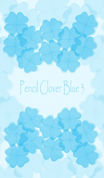 [LINE着せ替え] Pencil Clover Blue 3の画像1