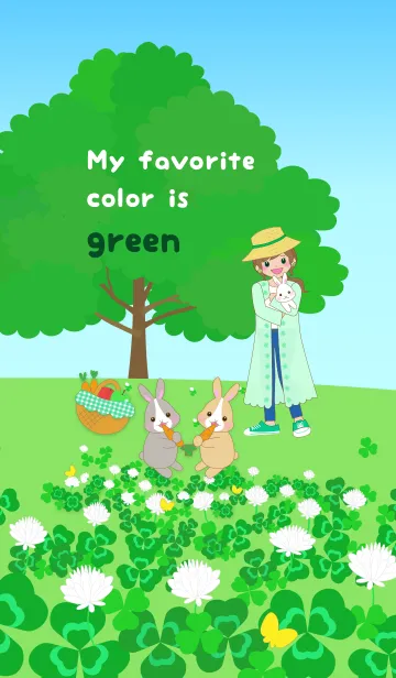 [LINE着せ替え] My favorite color is greenの画像1
