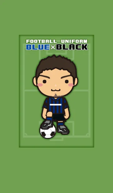 [LINE着せ替え] FOOTBALL UNIFORM [BLUE x BLACK]の画像1