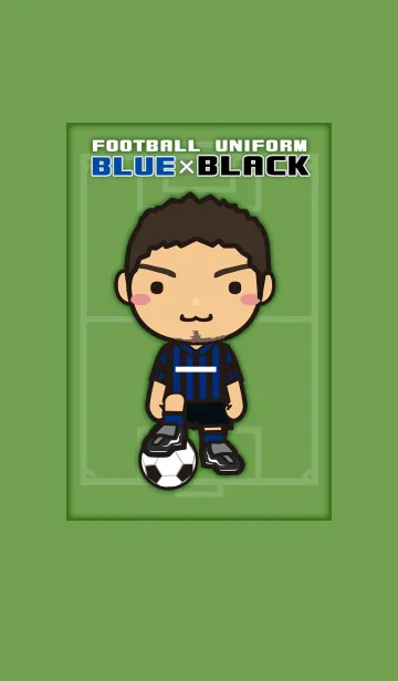 FOOTBALL UNIFORM [BLUE x BLACK]のLINE着せ替え