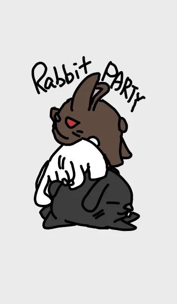 [LINE着せ替え] rabbit partyの画像1