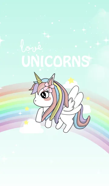 [LINE着せ替え] Love unicornの画像1