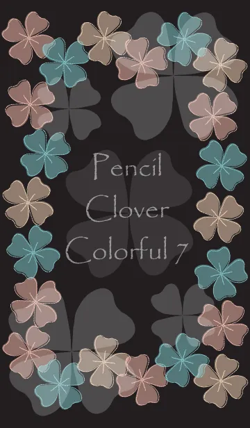 [LINE着せ替え] Pencil Clover Colorful 7の画像1