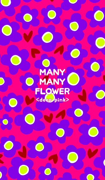 [LINE着せ替え] MANY MANY FLOWER <deep pink>の画像1