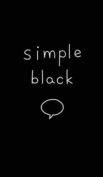 [LINE着せ替え] simple black 手書きスタイルの画像1