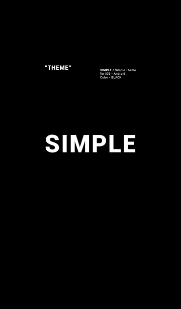 [LINE着せ替え] S I M P L E - blackの画像1