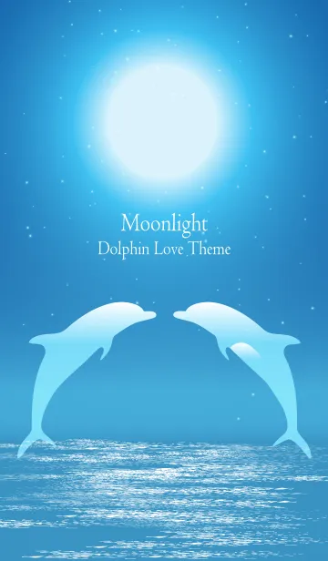 [LINE着せ替え] Moonlight Dolphin Love Theme.の画像1
