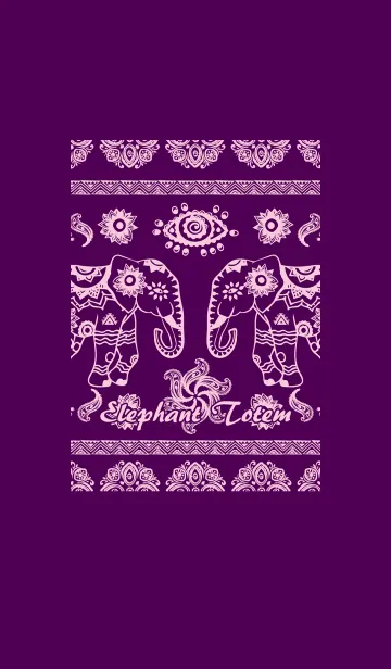 [LINE着せ替え] Elephant Totem-Purpleの画像1