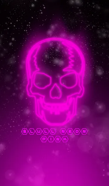 [LINE着せ替え] SKULL NEON PINKの画像1