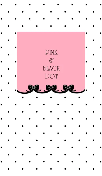 [LINE着せ替え] PINK ＆ BLACK DOTの画像1