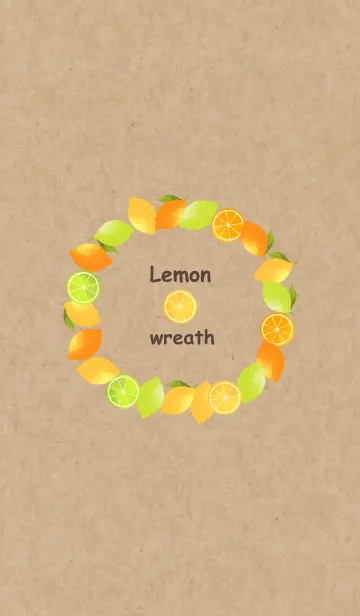 [LINE着せ替え] レモンのリースの画像1