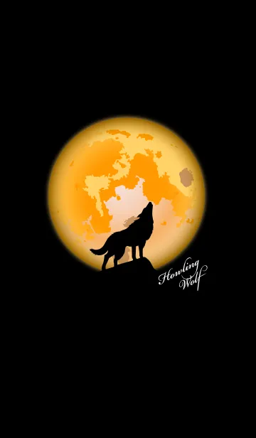 [LINE着せ替え] Howling Wolf. Yellow Moonの画像1