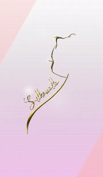 [LINE着せ替え] Silhouette_the cat(luxury gold)の画像1