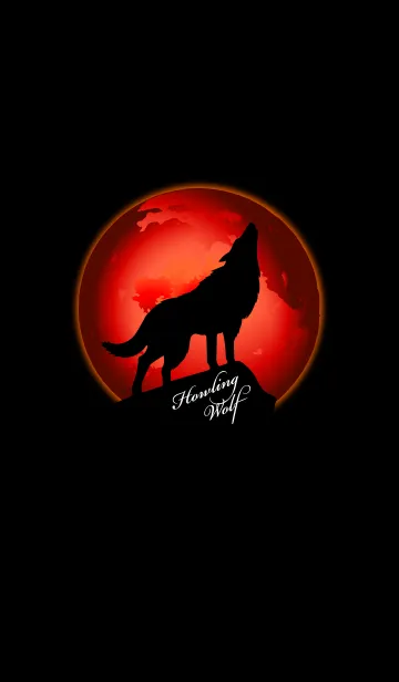 [LINE着せ替え] Howling Wolf. Red Moonの画像1
