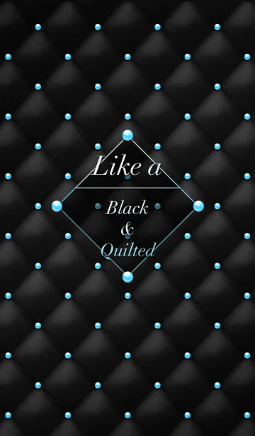 [LINE着せ替え] Like a - Black ＆ Quilted #Waterdropの画像1