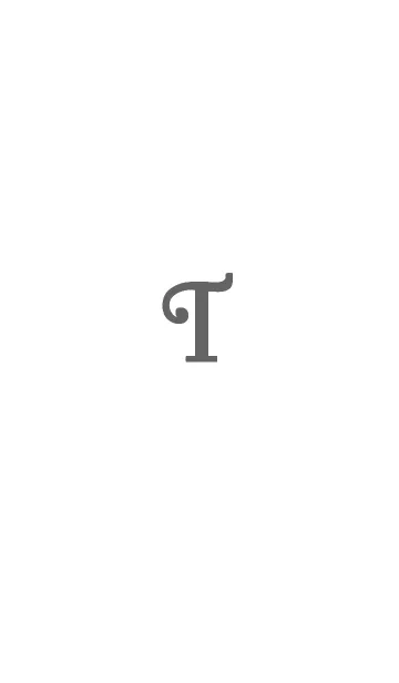 [LINE着せ替え] イニシャル「T」シンプルの画像1