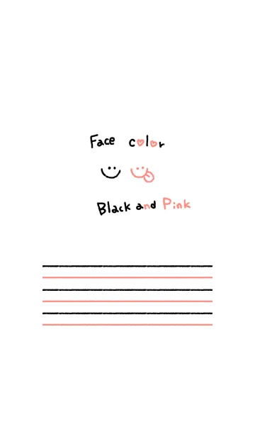 Face color Black and Pinkの着せ替えメイン画像