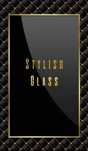 [LINE着せ替え] スタイリッシュブラックキルトガラスの画像1