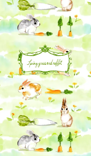 [LINE着せ替え] Spring grass and rabbitの画像1