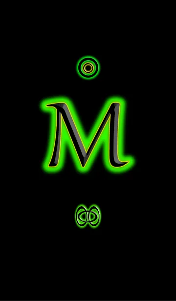 ネオンイニシャル M / グリーンの着せ替えメイン画像